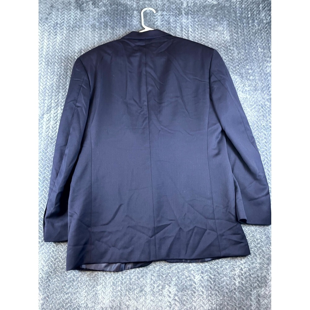 Albert Nipon Blazer Jacket Men 42 Navy Blue Single Breasted Formal Business Wear - Picture 7 of 8